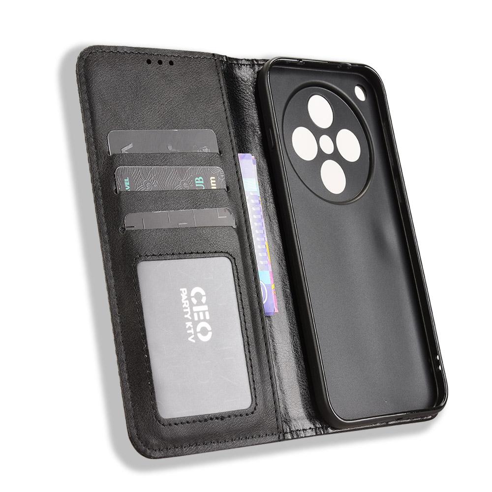 Für Oppo Find X8s+ 5G Lederhülle Brieftasche Ständer Retro Textur Handyhülle