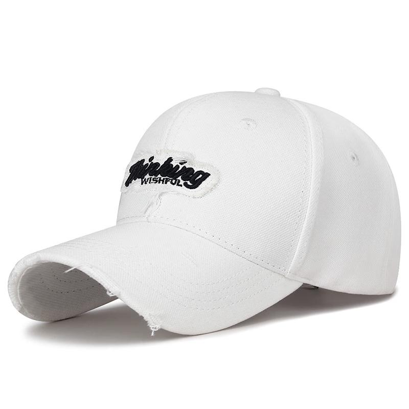 ZHENYUEQI Spring Embroidered Distressed Cotton Baseball Cap
