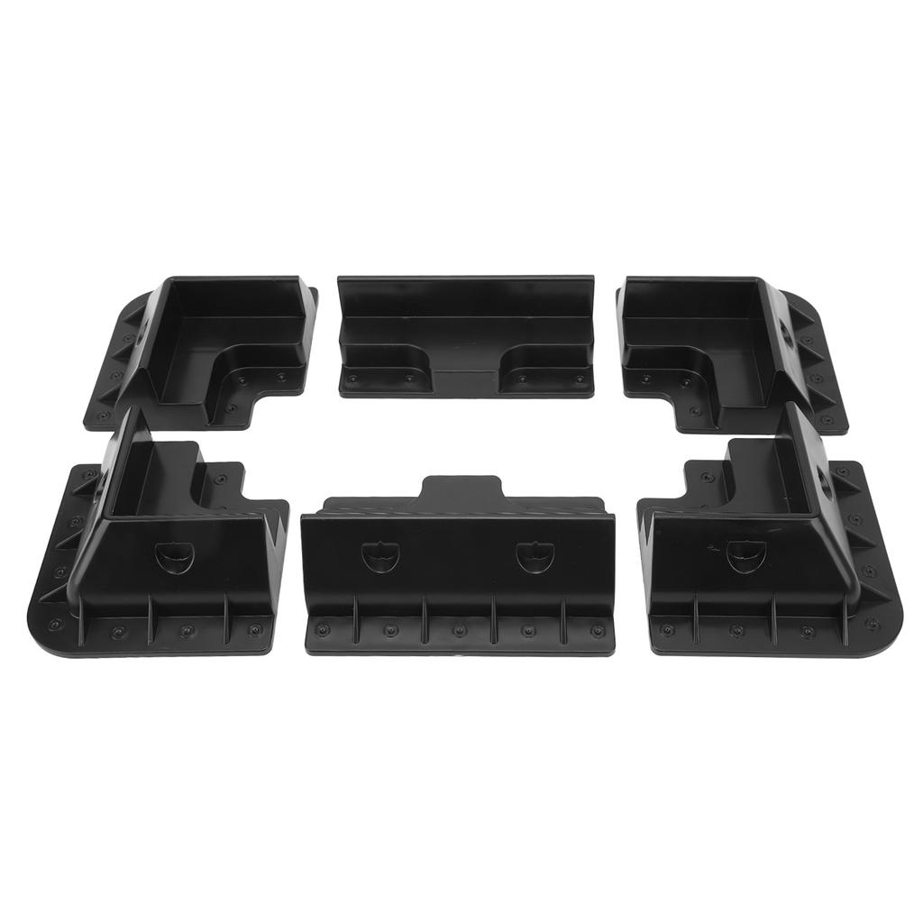 6PCS Solar Panel Roof Corner Bracket UV Resistant Drill Free ABS Plastic Anti Aging for RV Boat Black