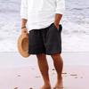 2023 Men's Hot-Selling Cotton Linen Drawstring Beach Shorts