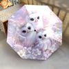 1 PC Automatic Folding Umbrella - Magical Snowy Owl Pattern, Portable & Foldable Design with 8 Ribs, Christmas Birthday Gifts