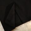 Women's Slimming A-Line Black Wool Mid-Length Skirt - Thickened & High-Waist for 2024 Autumn/Winter.