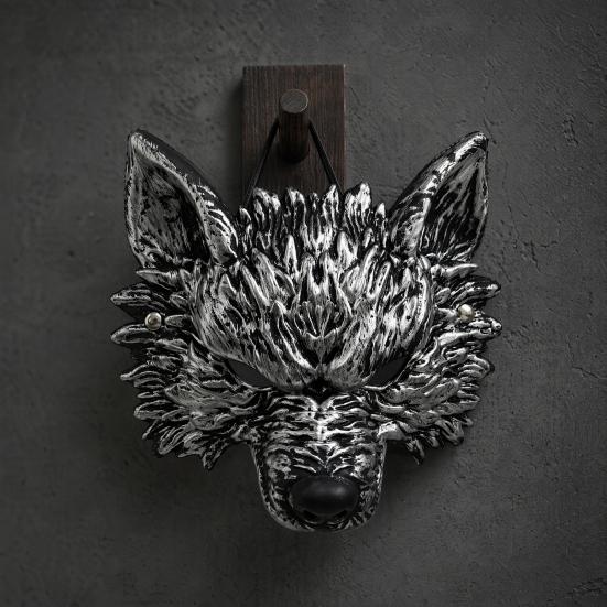 Atmospheric Werewolf Costume Gear Halloween Wolf Mask, Embossed Face Mask for Cosplay Party, Easy To Wear Adjustable Strap Animal Adults, Trick
