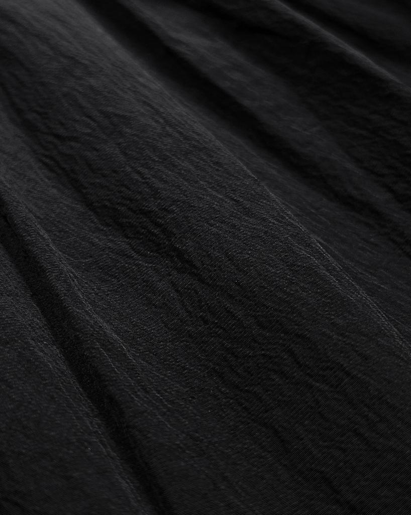 MARROT Shirred Frill Long Skirt_Black