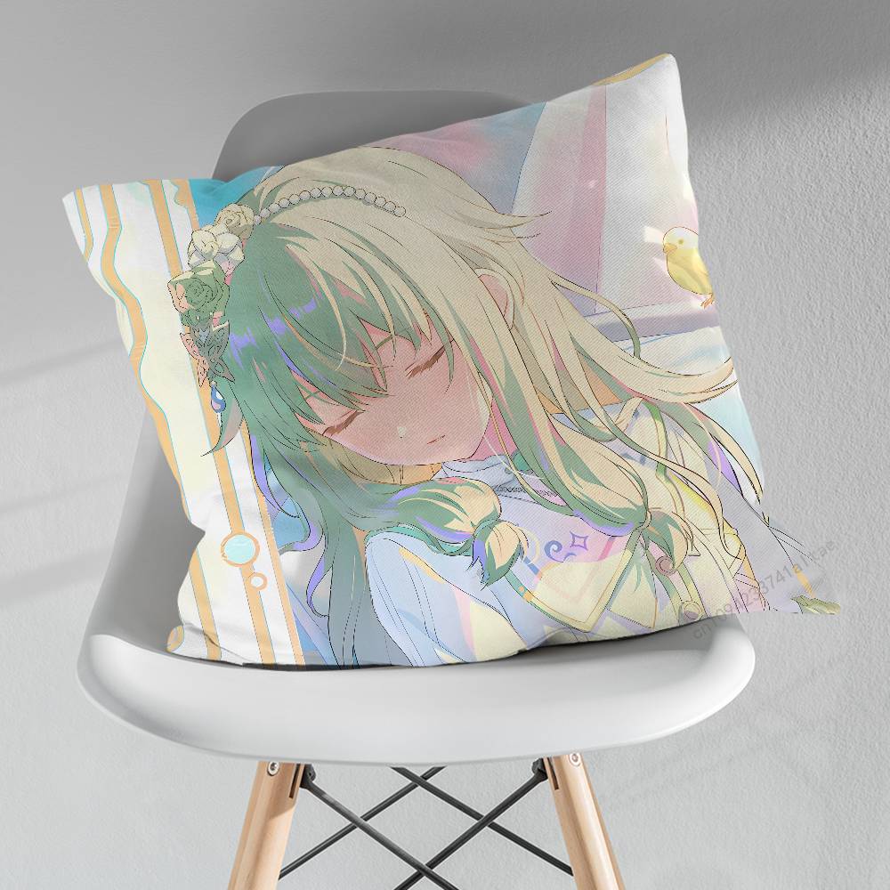 Anime Project Game SSEKAI Various Sizes Square Pillow Case For Car Home Bedchamber Decor Birthday Gift