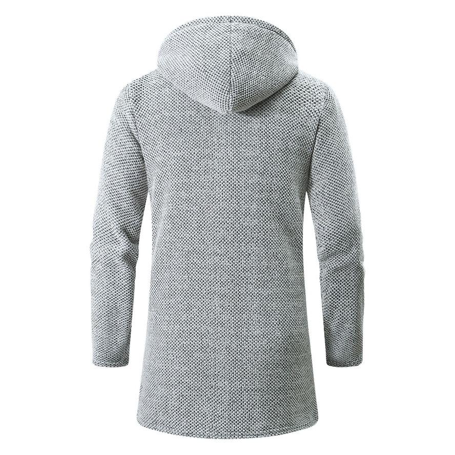 Men's Sweaters Coat Autumn Winter New Warm Zipper Medium Long Velvet  Cardigan Sweaters Man Casual Knitwear Plush Sweatercoat Mens Clothes