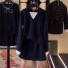 2025 Lightweight Luxury Sparkly Two-Piece Hoodie and Short Skirt Set for Early Autumn Women.
