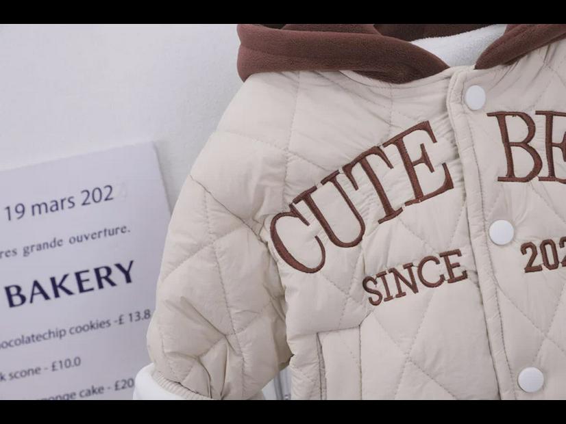 Autumn/Winter Quilted Baby Two-Piece Suit - Cute and Cozy Unisex Winter Outfit