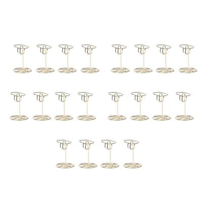 20Pcs Grad Cap Photo Holders Graduation Picture Display Table Number Stands Party Supplies 50mm Height Gold