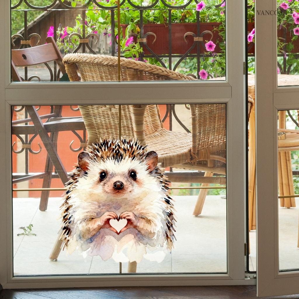 Creative Cartoon Animal Butterfly Static Window Stickers, No Glue Removable Glass Decals for Home Decor