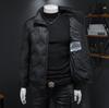 2025 Winter Men's Embossed Stand Collar Down Jacket - European Style Trendy Casual Outerwear