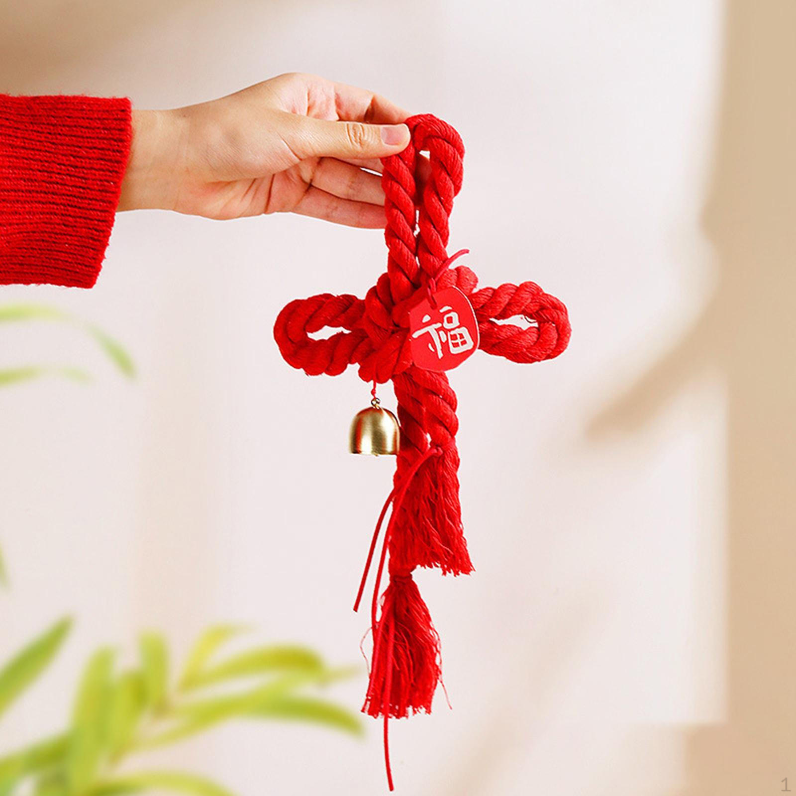 Chinese Knot Tassel Pendant Good Luck Charm Red Hanging Ornament Year