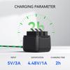 Portable 3 Slot Charger Station Holder for 13 Black Camera Batteries with USB C Charging Cable Power Cord