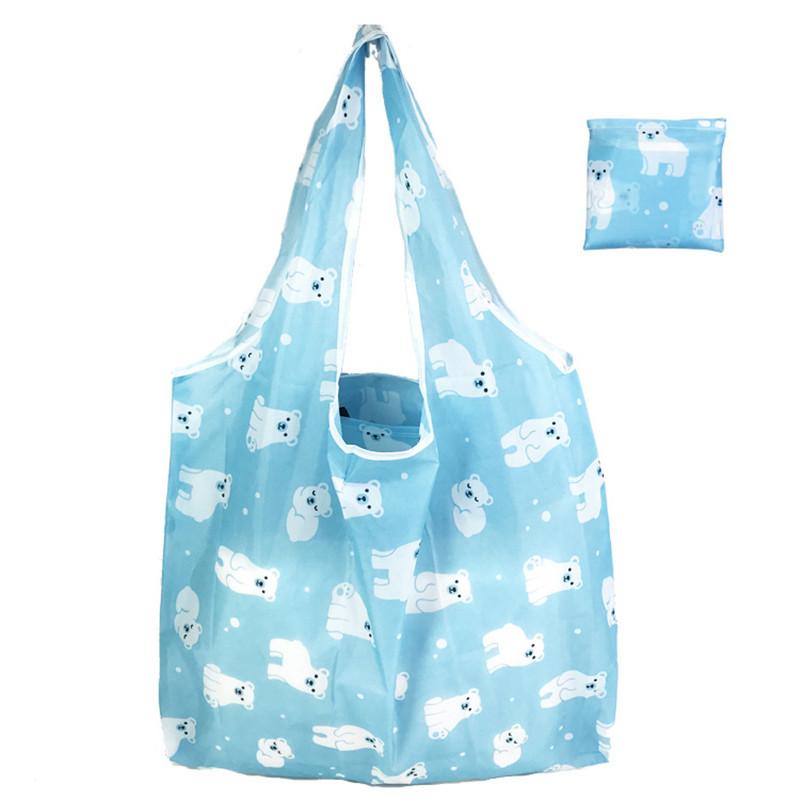 Nylon faltbare recycelbare Einkaufstasche umweltfreundliche wiederverwendbare Einkaufstasche für Damen, Tasche für Obst Gemüse Lebensmittel, mit Blumenmuster