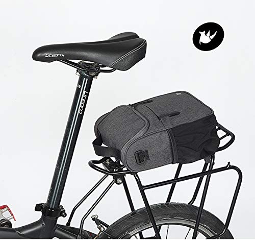 Rhinowalk Bicycle Front Bag, Handlebar Bag, Frame Bag, and Side Bag (Gray)