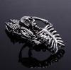 JewelryWe Men's Fashion Simple Gothic Skull Bracelet, Stainless Steel, Valentine's Day Gift, Black or Silver