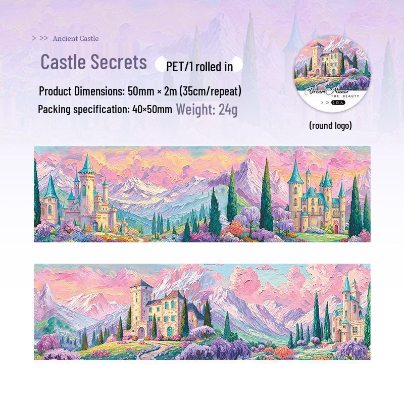 Fairytale Dreamy Scenery PET Tape: Dreamy Manor Series Decorative Stickers