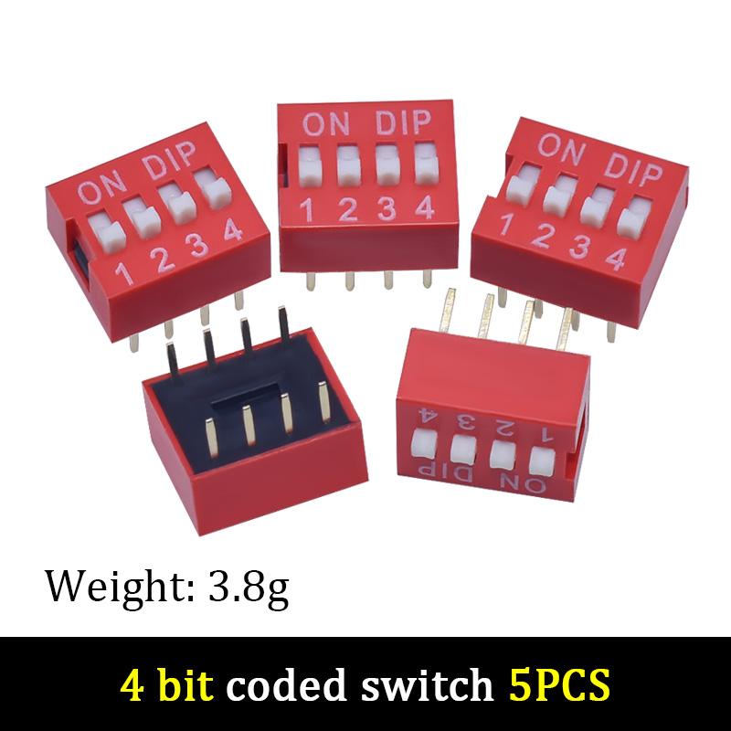 LIZAO DIP Switch Assorted Kit 1/1/1/1/1/6/7/8/11 Position 1.11mm Red Switches 1PCS Each