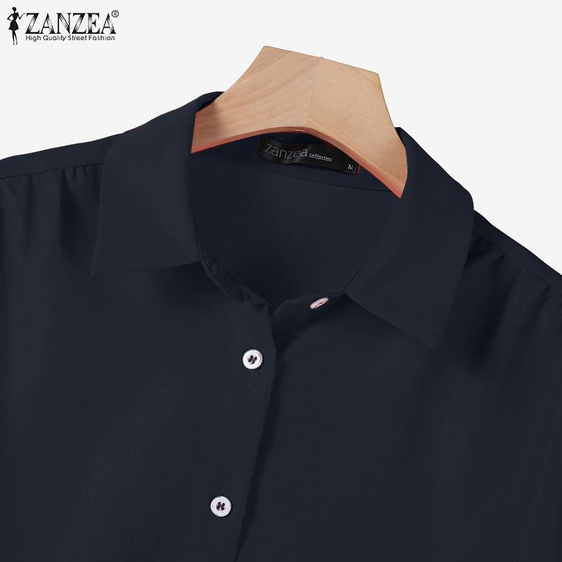 ZANZEA Dámská halenka s krátkým rukávem a kalhoty pro volný čas dvoudílné sady