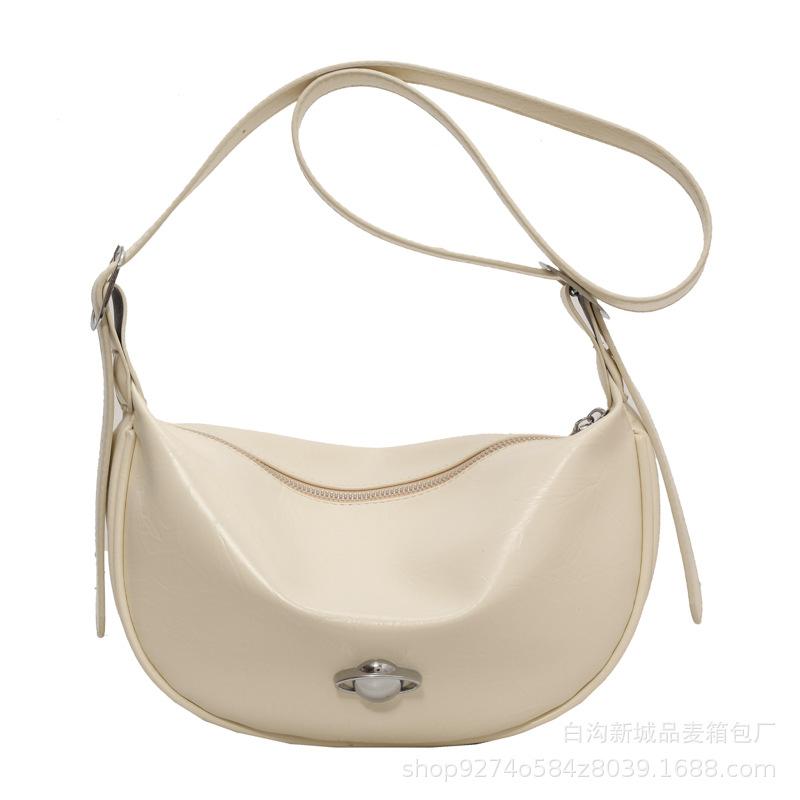 Summer simple Korean version small bag women's new 2025 fashion explosion messenger bag popular shoulder bag dumpling bag