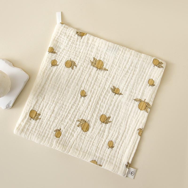 

Newborn Cotton Baby Bib & Washcloth - Four-Layer Crepe Towel for Kids 25x25 cm