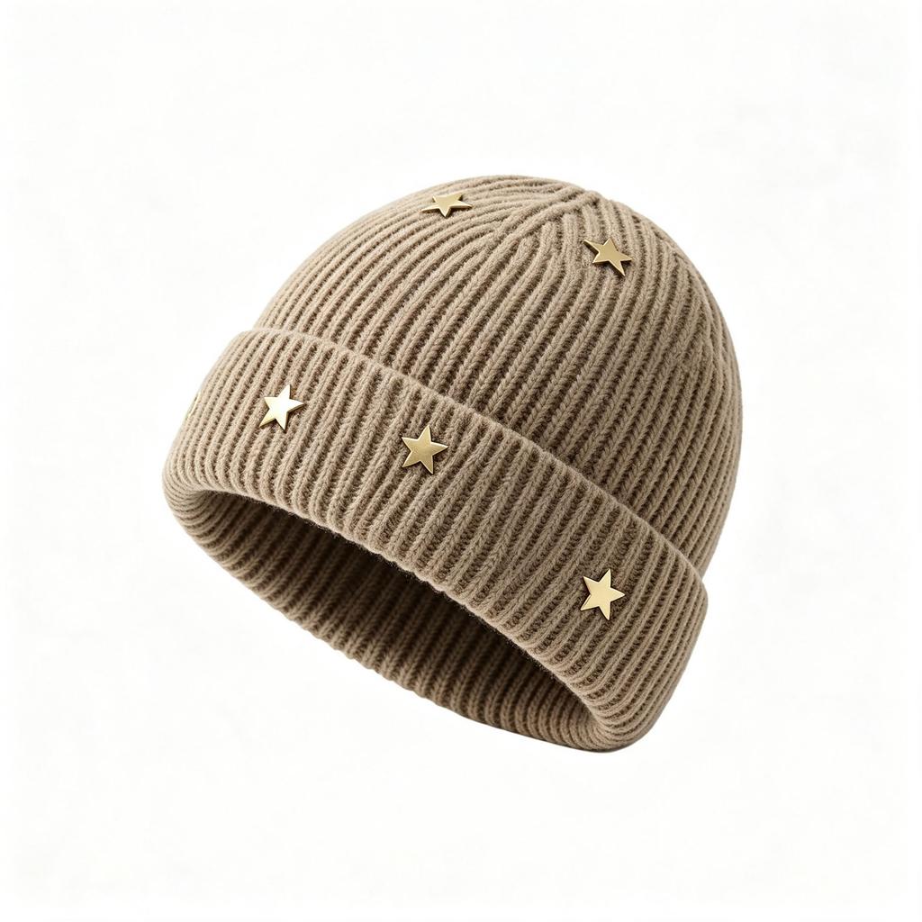 Korean Style Women Knit Hat Warm Earmuff Casual Beanie For Autumn Winter