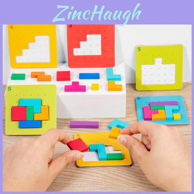 Wooden Puzzle Toy For Children With Bright Blocks For Cognitive Skills And Family Entertainment