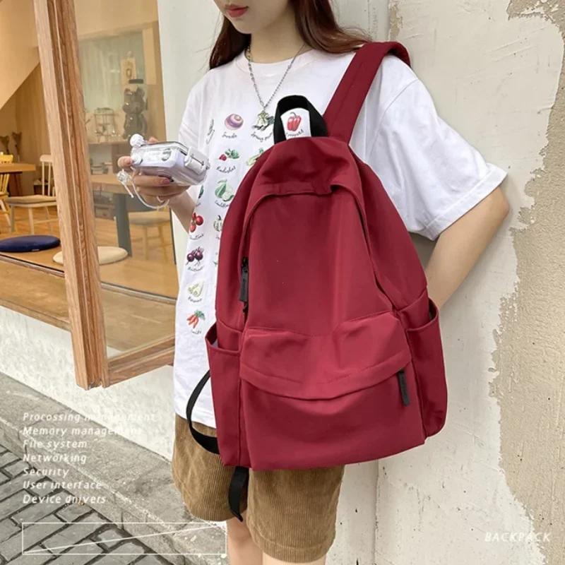Versatile Backpack Large Capacity Waterproof Travel Bag Nylon Computer Bag Unisex Student School for Teenage Girls