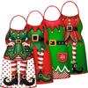 4Pcs Christmas Apron Waterproof Oilproof Funny Novelty Kitchen Cooking Aprons Festive Party Dinner Cosplay Decoration