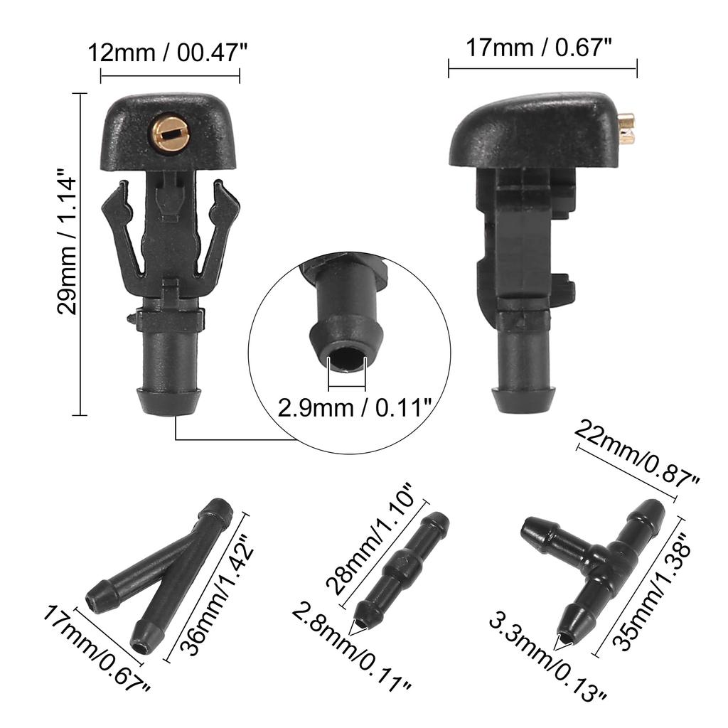 ACROPIX Windshield Washer Nozzle, For Car Washing, Spraying, Diffusion Nozzle, Compatible with F150,