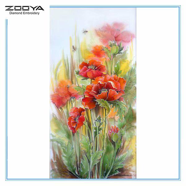 

ZOOYA DIY 5D Полный круглый горный хрусталь Бриллиант Цветущая вышивка Живопись Вышивка крестиком Домашний декор