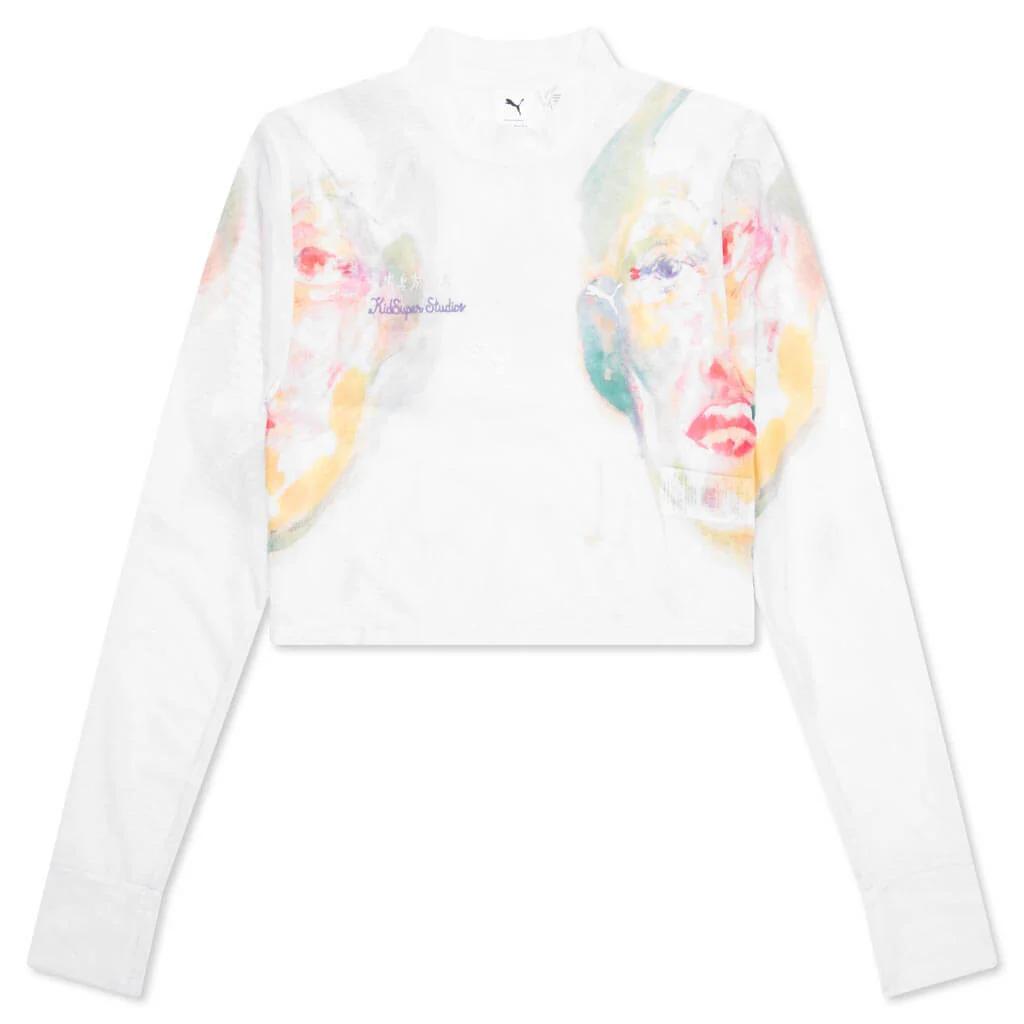 

Puma x KidSuper Футболка с длинным рукавом Миндальный сахар Женские топы Многоцветный 625621-87 M