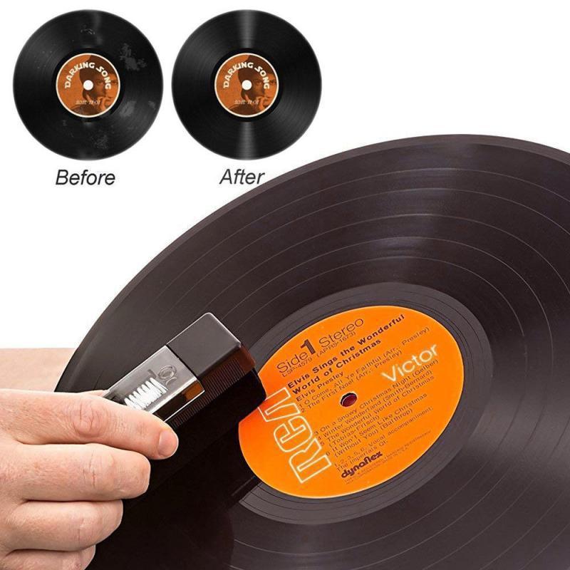 Antistatisk Vinylplatespiller Rengjøringssett Alkoholfritt Platespiller Spray Fløyelsbørste Platespiller Nål Mikrofiberklut For Spiller