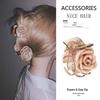 Romantic Satin Camellia Hair Clip: French-Chinese Inspired Milk Tea Color Claw for Women