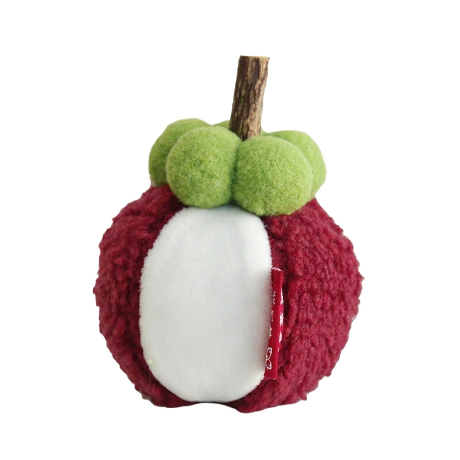 

Realistic Plush Cat Toy Fruit Shape Durable Soft Fabric Quiet Chew Resistant Interactive Pet Toy for Cats and Kittens one size