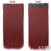 MERISIHAIR Women Fashion Long Straight Synthetic Fiber Hair Extensions 5 Clips Invisible Hairpiece for Daily Wear