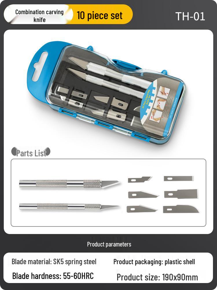 Handmade Carving Knife & Stamp Set for DIY Paper, Fruit, and Vegetable Engraving