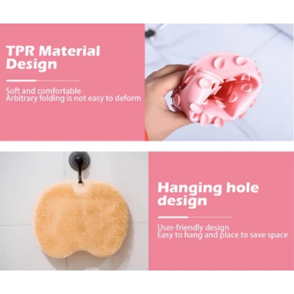Lazy Shower Foot Wash Brush Rub Back Sucker Brush Foot Massage Pad Non-Slip Bath Pad Easy Clean Body Care Wash Mat Bathroom Tool