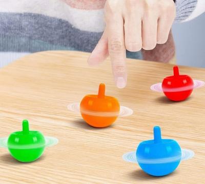 12pcs Plastic Flip Top Automatic Flip Tip Top Children's Fun Spinning Top Toy Gift Kindergarten Gift Reward Restless