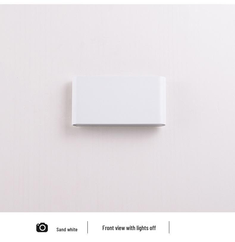 Modern Outdoor Waterproof LED Wall Light - Minimalist Ultra-thin Double-Head Design for Courtyard, Corridor, Bedroom, or Living Room.