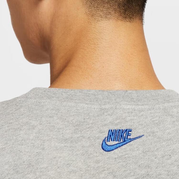 Nike Club Sweatshirts Men's Gray Crew Neck Moderate IB8360-063