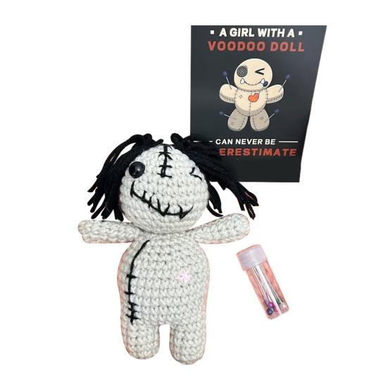Positive Voodoo Doll Inspirational Handmade Crochet Doll Gifts Emotional Support