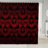 Vintage Boho Damask Floral Bathroom Curtain,Bohemian Exotic Goth Shower Curtain Victorian Baroque Flower Shower Bathtub Decor