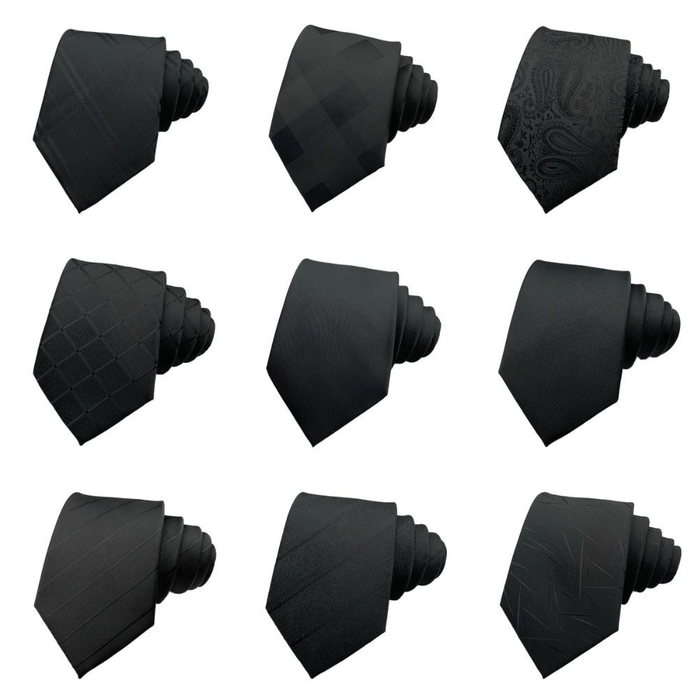 Jednolity Kolor Męski Krawat Kwiatowa Retro Zawiść Klasyczny Czarny Krawat Koszula