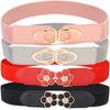 Fashion Plus Size Women Elastic Belts Ladies Dresses Waistband Casual Stretchy Waist Metal Buckle Ceinture