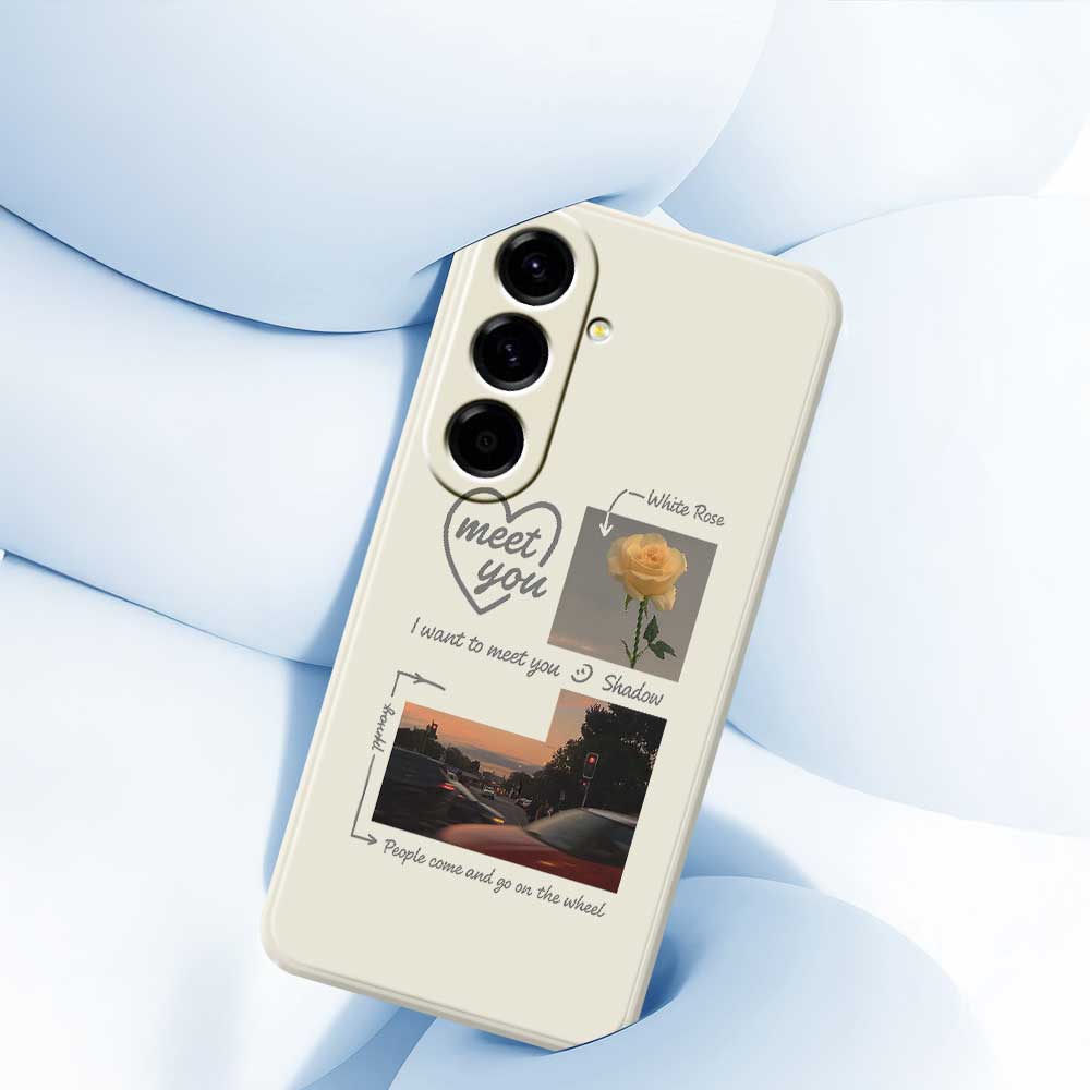 For Samsung Galaxy A56 5G Case Meet You Photo Pattern Printing Straight Edge TPU Phone Back Cover
