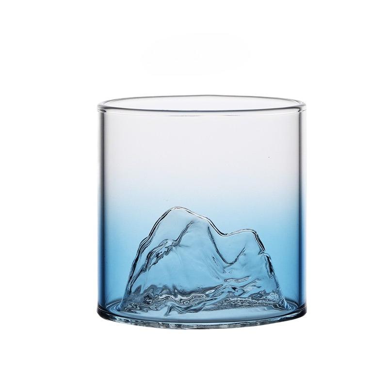 

Стакан для виски Японский 3D Гора Вода Ледник Кружка Водка Бокал для вина Фудзи Художественное произведение Подарок Бутылка Горячее стекло Посуда для напитков 180ML
