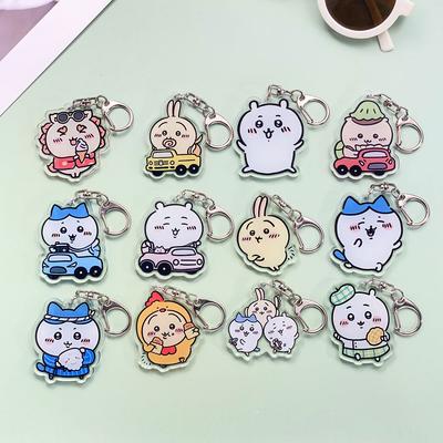 Anime Characters Chiikawa Cute Lovely Acrylic Keychain Accessories Bag Charms Cute Backpack Pendant Key Ring Gifts For Friends
