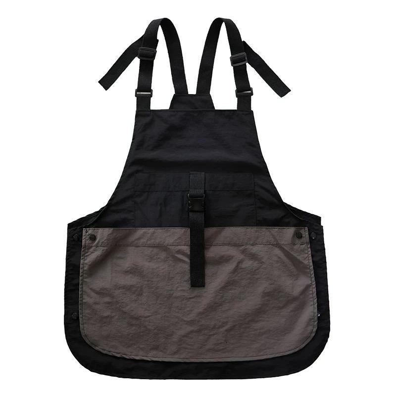 

Techwear Style Waterproof Household Work Vest Man Woman Vintage Multifunction Apron Waistcoat Workwear One Size чёрный