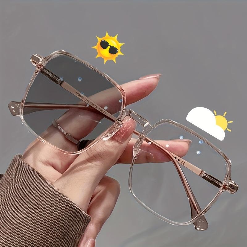 

Fashion Trend Reading Glasses Photochromic Women s Anti Blue Light Glasses Versatile Large Frame Glasses